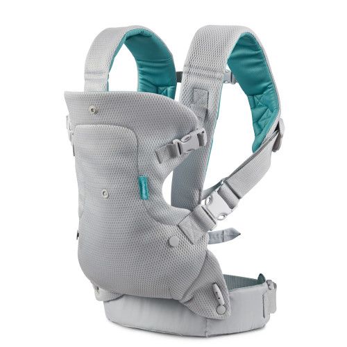 Infantino Flip 4-in-1 Convertible Light & Airy Baby Carrier, 4-Position, 8-32lb, White