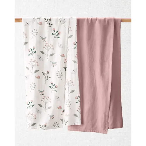 Baby 2-Pack Organic Cotton Muslin Swaddle Blankets - Little Planet | Carter's