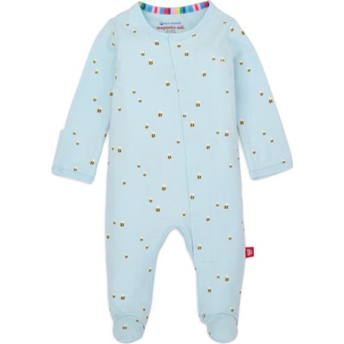 Honey Hill Bee Print Organic Cotton Footie, 3-6M