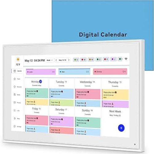15.6 Inch Digital Calendar Wall Touchscreen&Chore Chart, 32GB Electronic Calendar+ Smart Family Planner, 1920*1080 HD Interactive Display For Your 2025 Daily Schedules, Wall and Desk Mountable