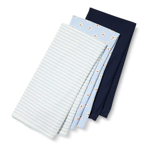 Amazon Essentials Baby Girls' Swaddle Blankets, Pack of 3