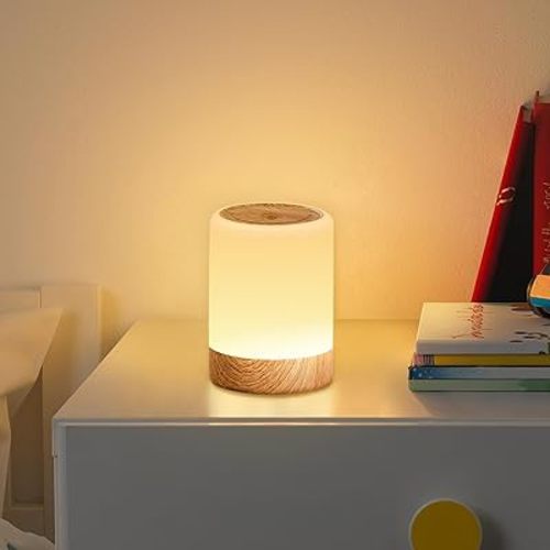 Night Light for Kids and Adults, 256 RGB Color Changing & Warm White Small Touch Lamps for Nightstand, 2200mAh Rechargeable Portable Bedside Lamp with Memory, Dimmable Night Light for Baby Nursery