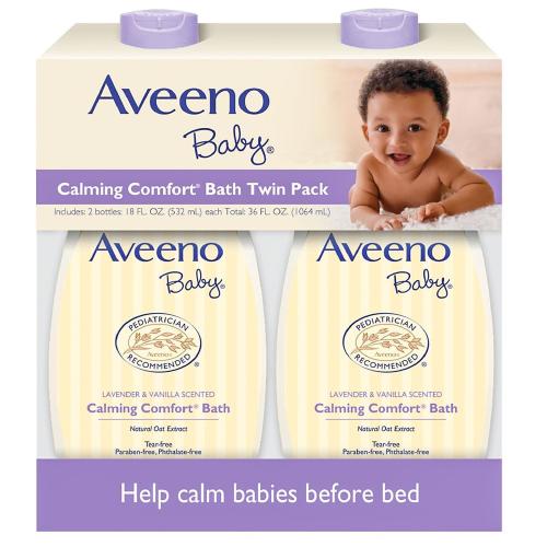 Aveeno Baby Calming Comfort Bath 18 oz (Pack of 2)