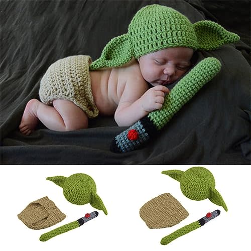 BxuanW Newborn Photography Props Outfits Boy Girl Baby Crochet Outfits Handmade Infant Photo Shoot Knitted Baby Costume Sets