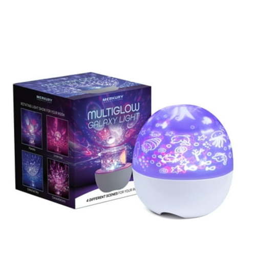 Merkury Innovations Multiglow Galaxy Light LED Lightshow Projector - 5.7" Height, 5.23" Width