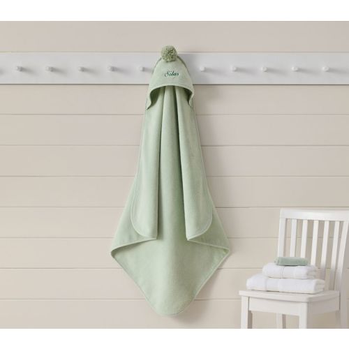 Super Soft Pom Pom Baby Hooded Towel & Washcloths | Pottery Barn Kids