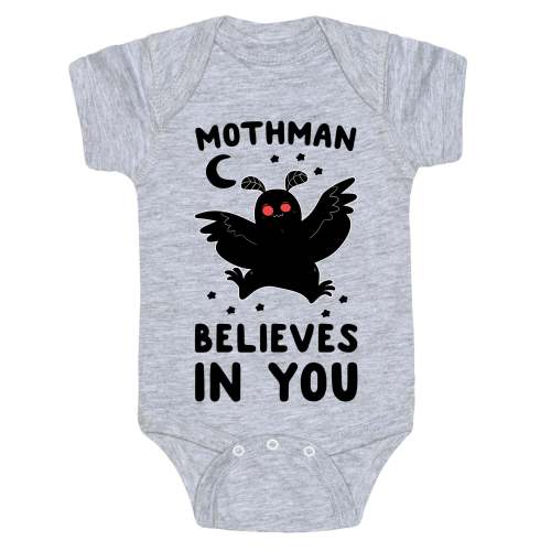 Mothman Believes in You Baby One Piece