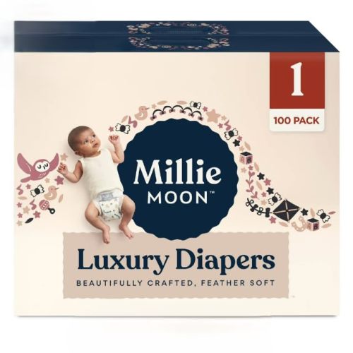 Millie Moon Premium Luxury Diapers (1, 100, Count)