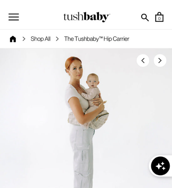 The Tushbaby Hip Carrier - Gingham