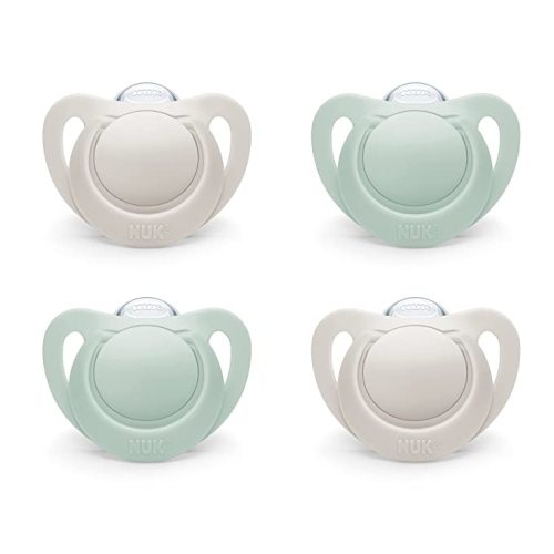 NUK for Nature™ Orthodontic Pacifier - White + Green - 0-6 Month