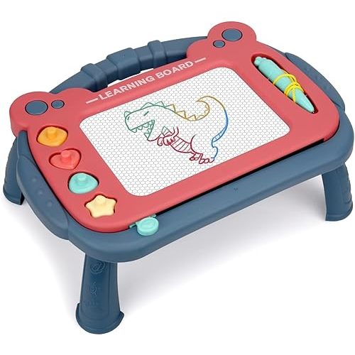 Magnetic Drawing Board for Toddlers 1-3, Color Erasable Doodle Writing Pad, Learning Painting Sketch Pad, Best Birthday Easter Christmas Halloween Kids Toy Gifts for Boys and Girls(Blue)