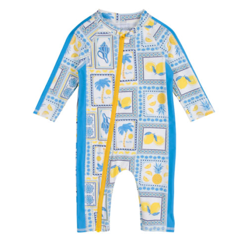 SwimZip Boys' Long-Sleeve UPF 50+ Swimsuit for Baby, Toddler, & Little Boys