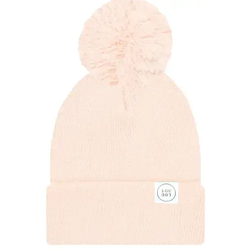 Beanie with Pom - Blush Pink – Lou Lou & Company