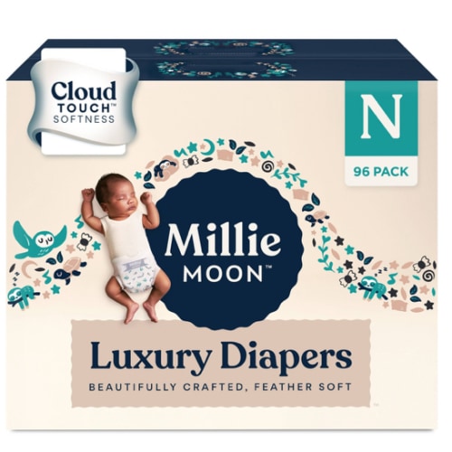 Millie Moon Luxury Disposable Diapers - Newborn - 96ct