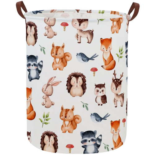 Kids Laundry Hamper Animal Hamper for Nursery Boy and Girl Kids Hamper Cute Storage Basket Organizer Room Decor for Home( Autumn animals)