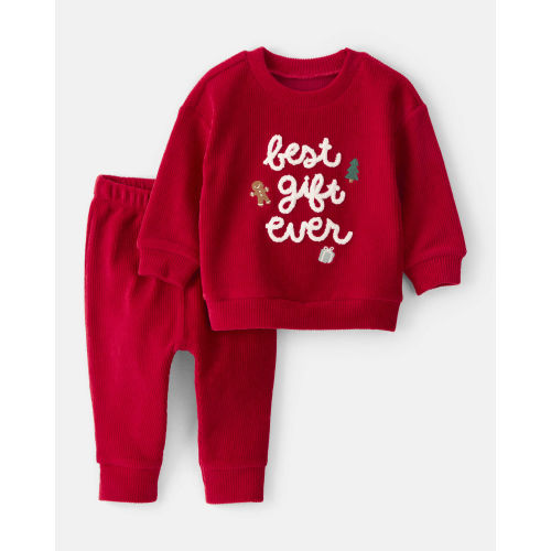 NB: Baby 2-Piece Best Gift Ever Holiday Sweater & Pant Set - Red - Carter's | Carter's