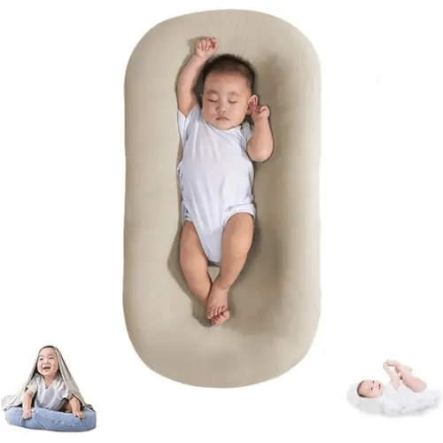Baby Lounger Soft Cotton Bionic Design Lounger for Infant Baby 0-24 Months, Newborn Babies Shower Gifts (Birch Baby Lounger)