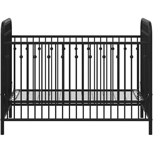 Little Seeds Monarch Hill Ivy Metal Baby Crib, Black