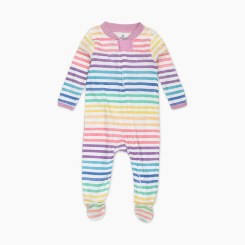 Honest Baby Clothing Organic Cotton Sleep & Play - Rainbow Stripe Pink, Newborn