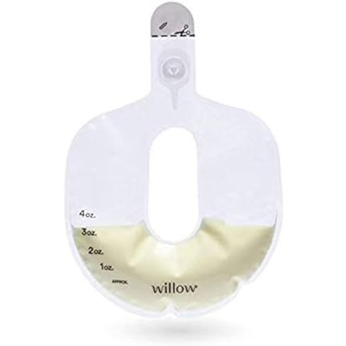 Willow Pump Spill-Proof Breast Milk Bags, 48 Ct, Holds 4 oz. Per Bag, Self-Sealing Storage Bags, Recyclable, Disposable & BPA Free, Breastfeeding Essential for The Willow Pump