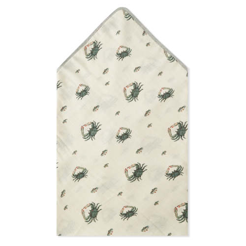 Coastal Crab Hooded Swaddle Blanket
