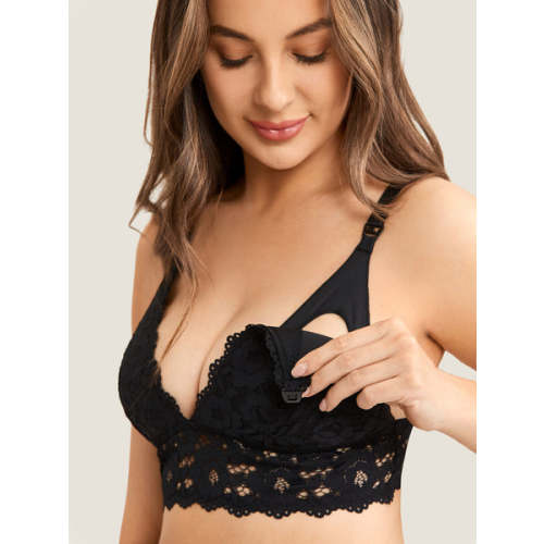 Lace Plunge Nursing Bralette