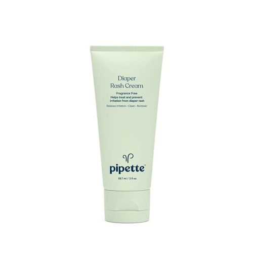 Pipette Diaper Rash Cream - Relieve & Prevent Diaper Rash with Non-Nano Zinc Oxide, Fragrance-Free Baby Butt Cream, Non-Toxic Daily Protective Balm, 3 fl oz