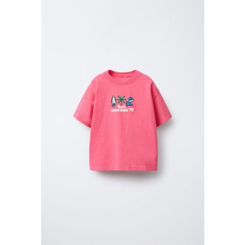 ZARA SURF PRINT T-SHIRT - Fuchsia | 3 Years