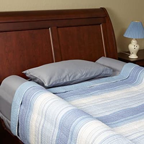 hiccapop [2-Pack] Foam Bed Bumpers for Toddlers, Toddler Bed Rails w/ Water-resistant Cover, Bed Guard Rail for Toddlers for Twin, Queen, King Beds