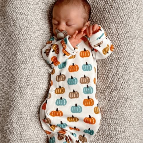 Pumpkin Patch / Organic Kimono Knot Gown – SpearmintLOVE