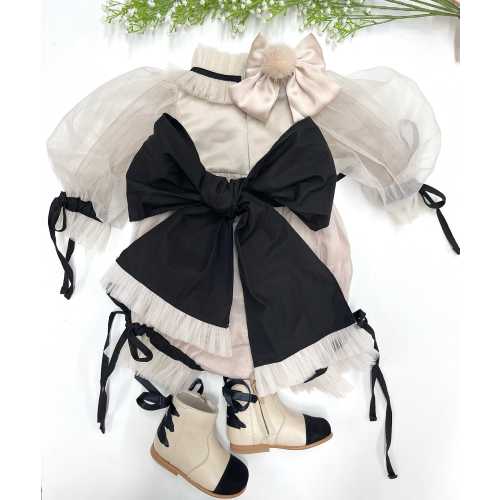 Coco-Caramel Tulle Romper