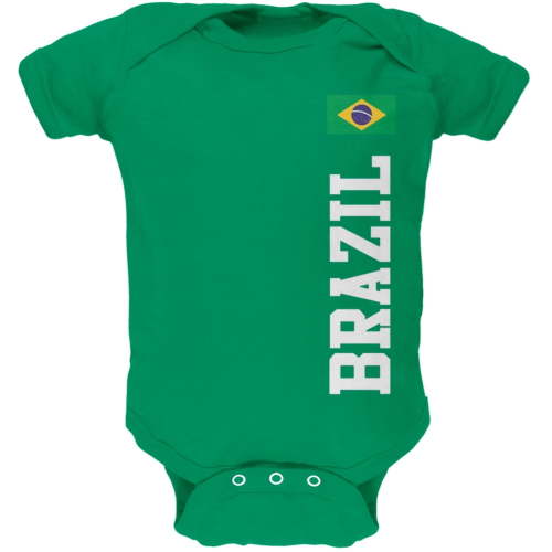 World Cup Brazil Green Baby One Piece - 0-3 months