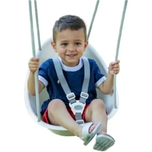 Swurfer Coconut Toddler Swing – Comfy Baby Swing Outdoor, 3- Point Adjustable Safety Harness, Secure, Safe Quick Click Locking System, Blister-Free Rope, Easy Installation, Ages 6-36 Months