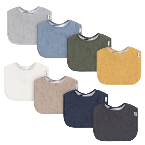 8-Pack Baby Boys Multi-color Muslin Drooling Bibs – Gerber Childrenswear
