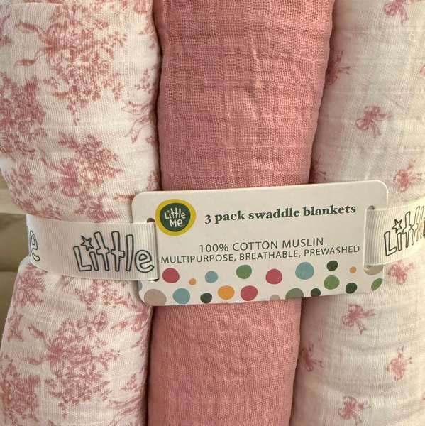 Little Me 3 pack swaddle blankets