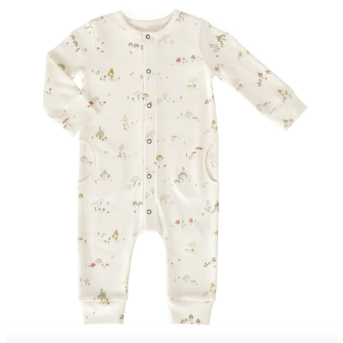 Placket Romper | Mini Mushrooms