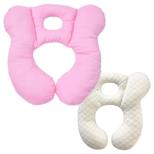 Baby Travel Pillow, Infant Kid's Cushion Soft and Skin Friendly for Car Seat, Pushchair and Stroller (Pink)
