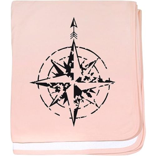 CafePress Compass Rose Eroded Baby Blanket, Super Soft Newborn Swaddle