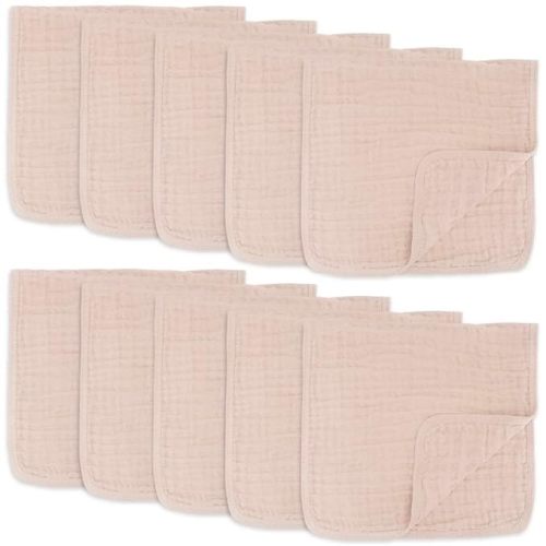 Comfy Cubs Muslin Burp Cloths - 10-Pack 20"X10"