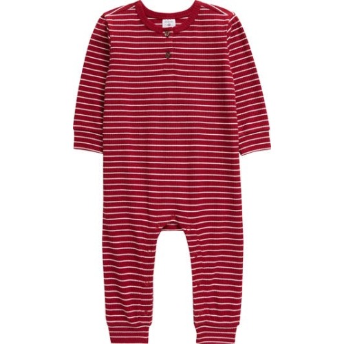 Long Sleeve Rib Romper, 6M