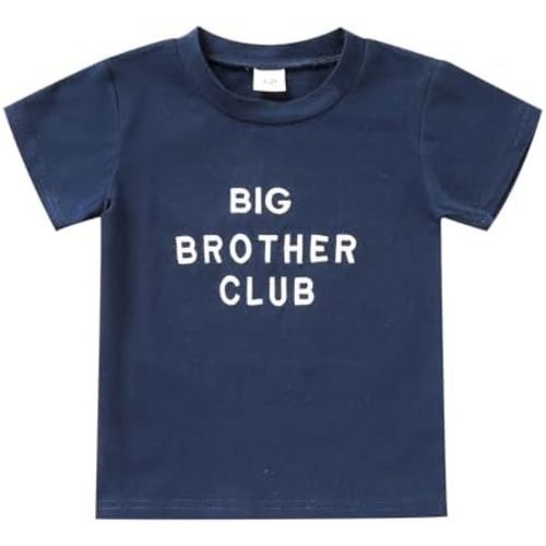 Baby Boy Clothes Big Brother T Shirt Toddler Boy Summer Cotton Short Sleeve Tops for 1-5T Baby Boy Outfits