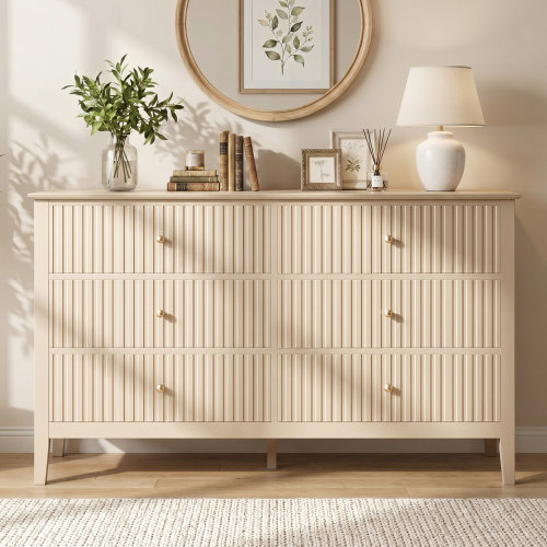 Lark Manor™ Philomena 6 Drawer 47'' W Double Dresser & Reviews | Wayfair