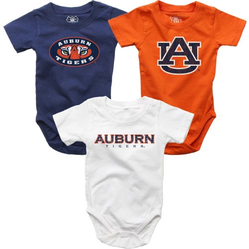 Wes and Willy Infant Boys' Auburn University Creeper Set 3-Pack