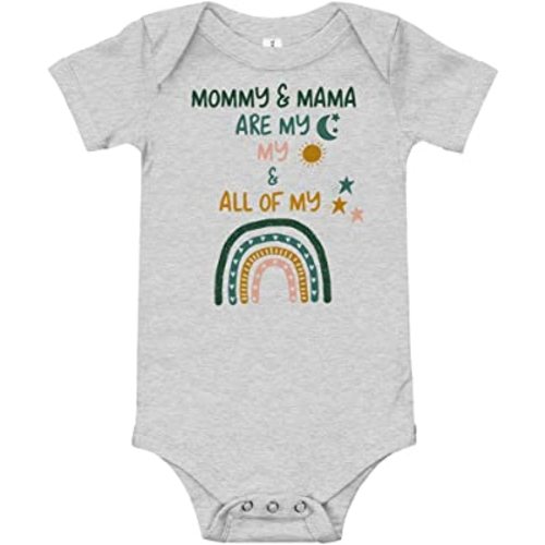 Two moms baby clothes | LGBT Lesbian moms baby outfit | Two mommies baby bodysuit | Mommy and Mama