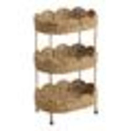 Daisy Oval Natural Seagrass Scalloped 3 Tier Storage Tower by World Market