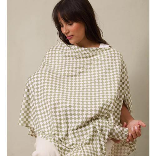 Sage Chequer Nursing Cover