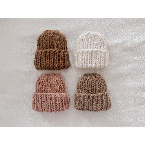 Ribbed Newborn Beanie
