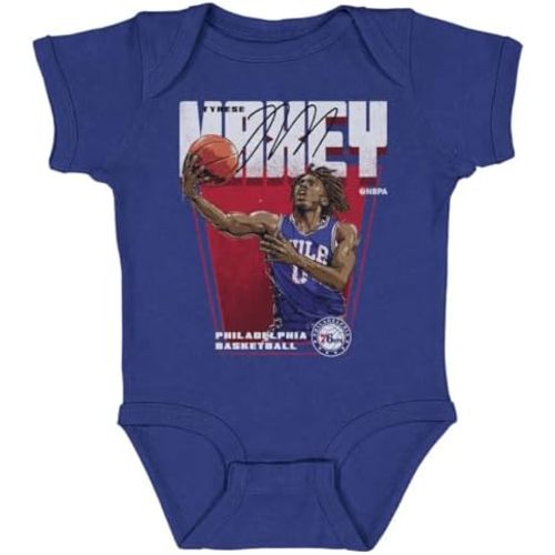 500 LEVEL Tyrese Maxey Philadelphia 76ers One-Piece Infant Bodysuit - Tyrese Maxey Philadelphia 76ers Premiere WHT