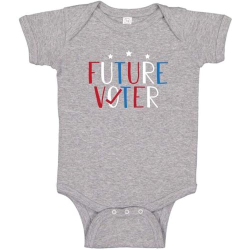 Future Voter Baby Infant Bodysuit - 6 Months - Heather Grey