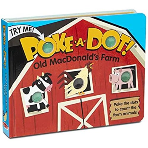 Melissa & Doug Children's Book - Poke-a-Dot: Old MacDonald"™s Farm (Board Book with Buttons ) - Farmyard Pop It /Push Pop Book For Toddlers And Kids Ages 3+